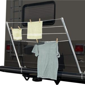 KUAFU RV Clothes Drying Rack - Fits 4" Square Bumpers