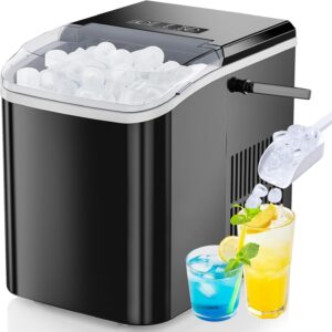 DUMOS Countertop Ice Maker - 26lbs/24H, 6 Min Ice, Quiet & Portable