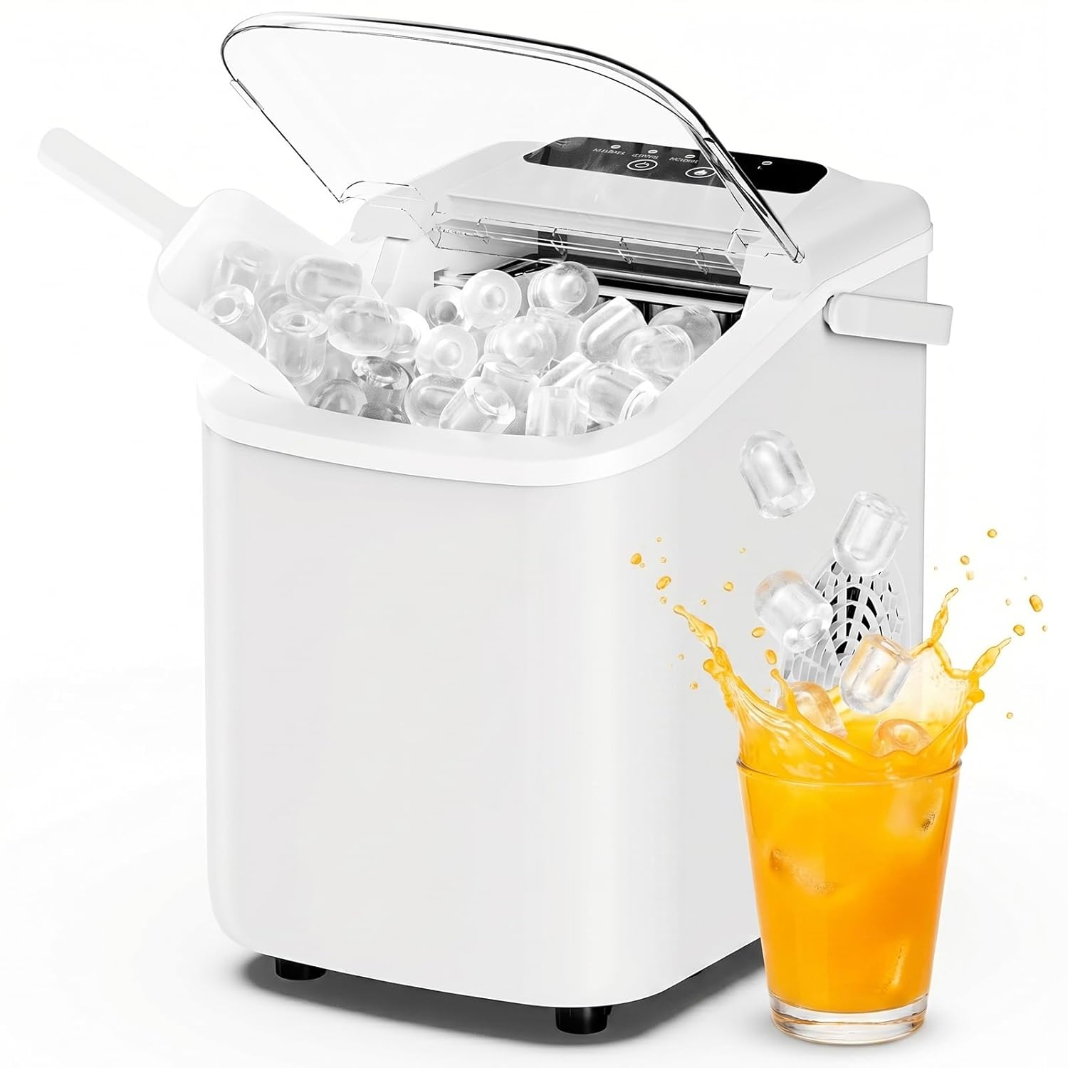 DUMOS Countertop Ice Maker - 26 lbs/day, Fast & Portable