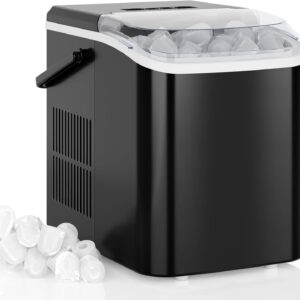 DUMOS 26 lbs/24H Countertop Ice Maker, Black