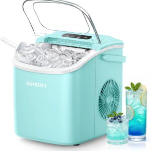 EUHOMY Portable Ice Maker, 26lbs/Day, Green