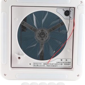 12V RV Ceiling Vent Fan 11x11in w/ Light