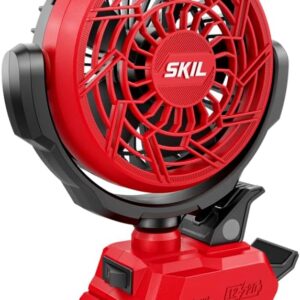 SKIL Brushless 4in Clamp Fan, 12V/20V Tool Only - Red