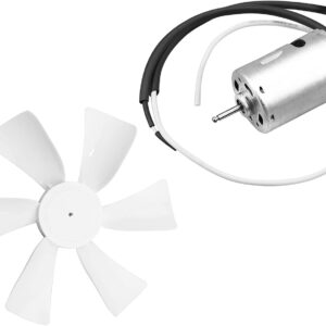 RVMATE 6" White RV Vent Fan Blade - 12V D-Shaft Motor
