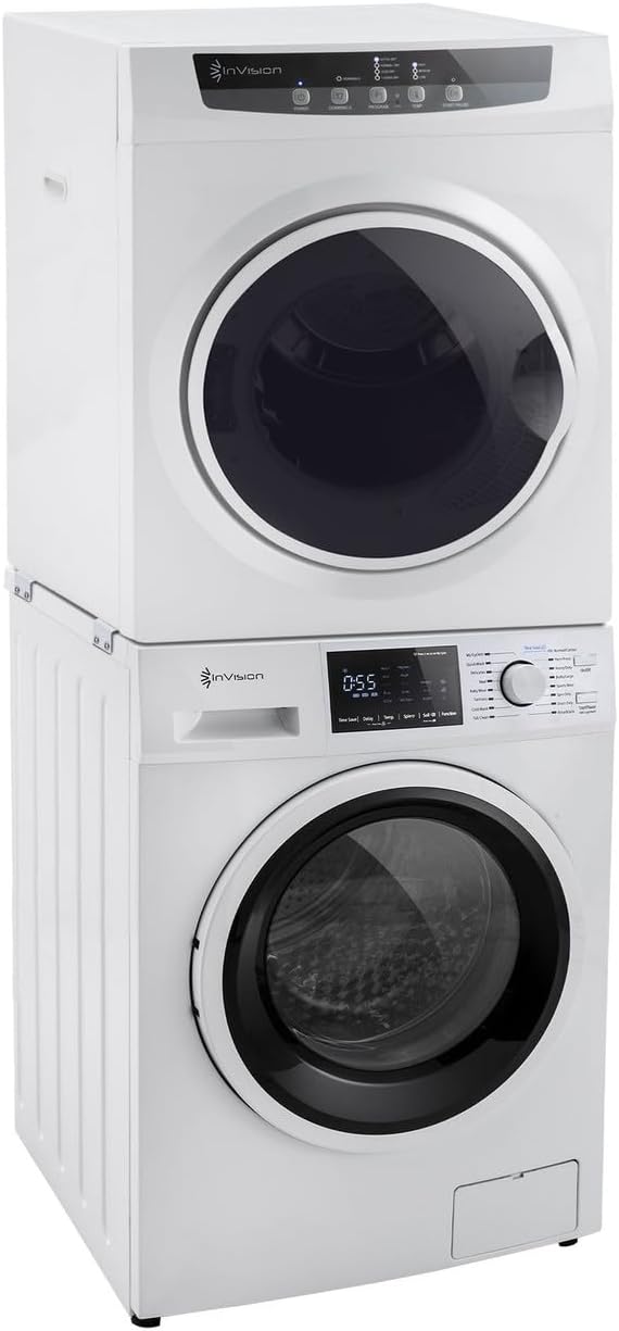 RecPro 2.5 Cu Ft Front Load Washer Dryer Combo with Stack Kit