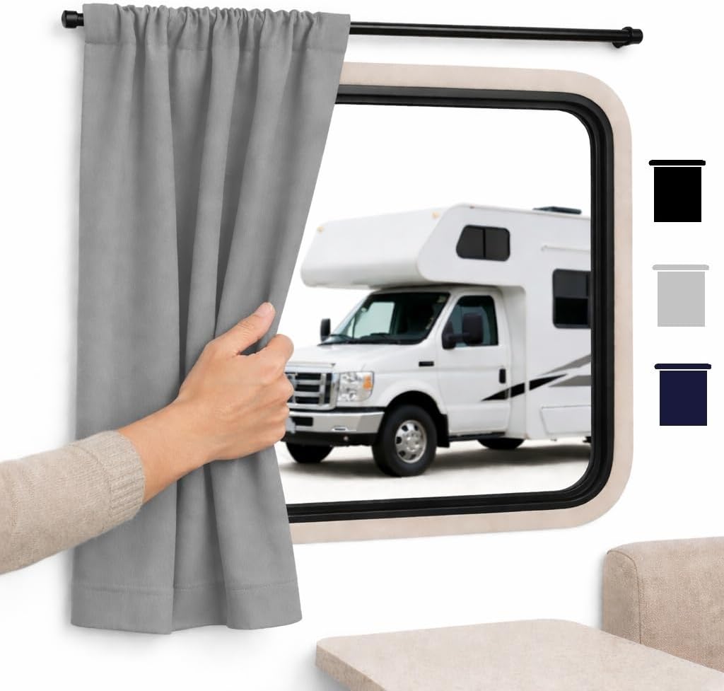 Blackout RV Window Curtains – 30" Thermal Insulated (16" W)