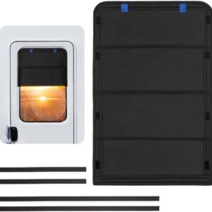 Funomo RV Window Shade, Foldable Blackout Cover - 25x16in