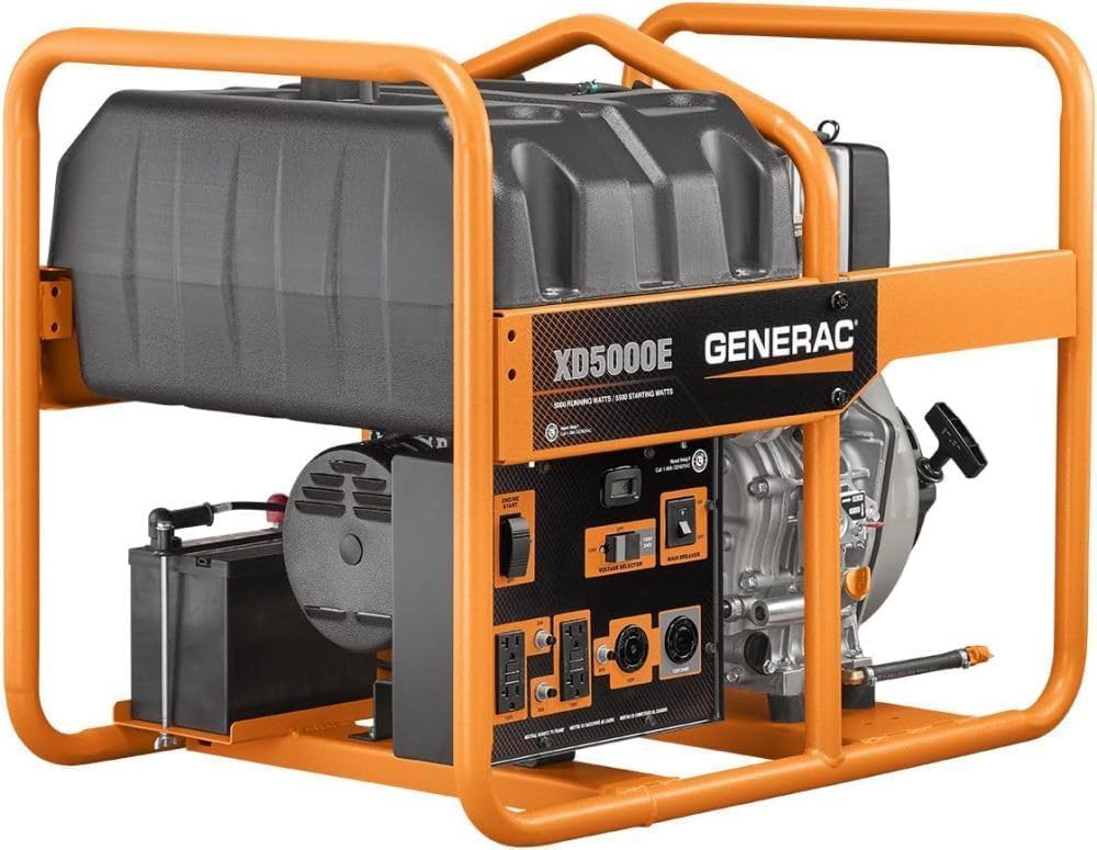 Generac 5000W Diesel Generator - Reliable Power for Jobs & Emergencies