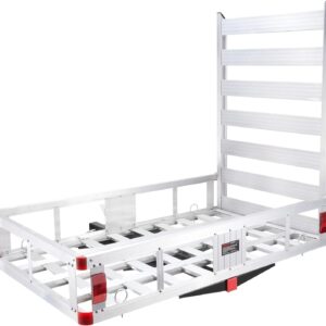 VEVOR 500lb Hitch Cargo Carrier - 50x29.5in Aluminum Basket