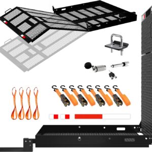Mockins 40x40in Trailer Hitch Cargo Carrier w/Ramp