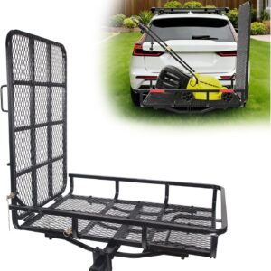 ECOTRIC 500lb Hitch Basket Carrier with Mobility Ramp