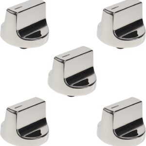 Stainless Steel Stove Knobs - Fit Whirlpool Range (5-Pack)