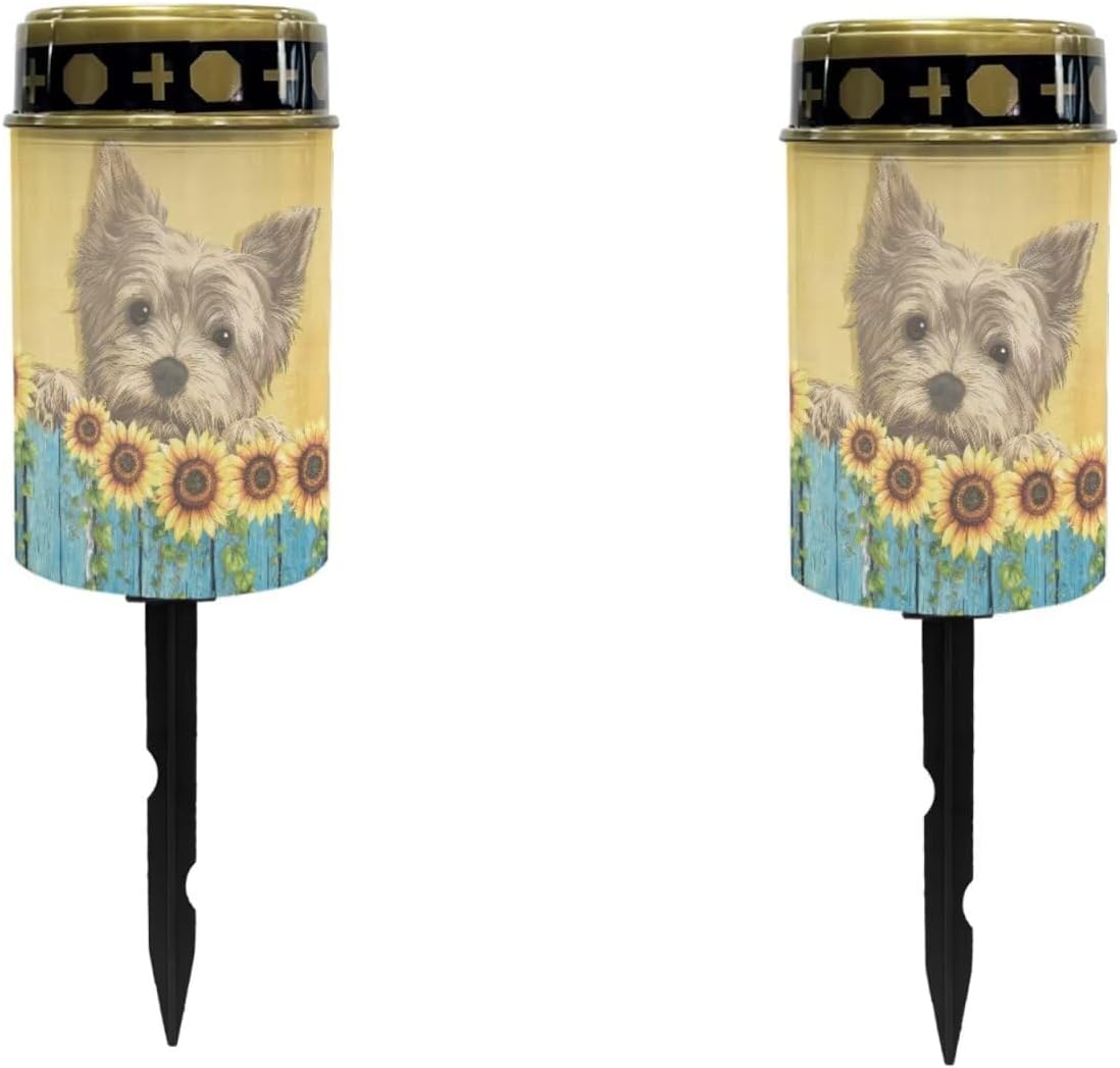 Solar Cemetery Lights - Waterproof Grave Decor Lamp (2-Pack)