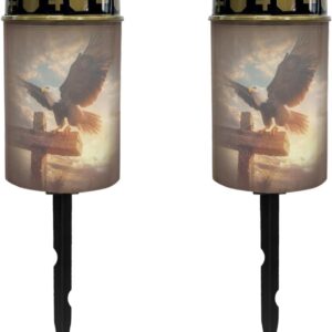 Solar Memorial Lights Set of 2 - Waterproof Graveside Lights