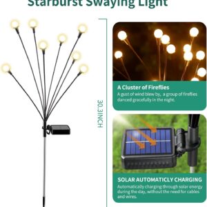 Solar Firefly Lights - 10 Pack, 80 LED Garden Decor