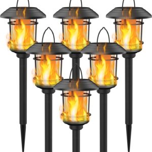 Dynaming Solar Flame Torch Lights - 6 Pack Outdoor Decor