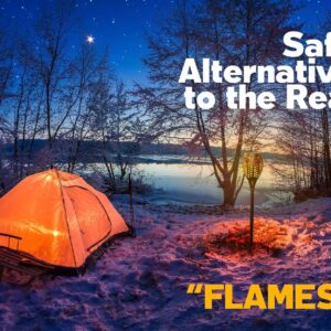 Sunlitec Solar Flame Lights – 2-Pack Outdoor Decor