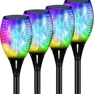 YoungPower RGB Halloween Solar Torch Lights - 4 Pack