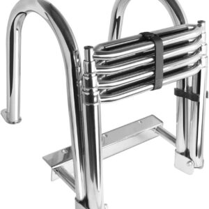 Marine 4-Step Telescoping Boat Ladder, Stainless Steel