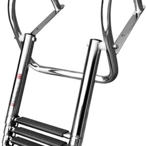 Stainless Steel 4-Step Boat Ladder with Handrail
