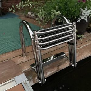 4-Step Stainless Steel Boat Ladder w/ Rail
