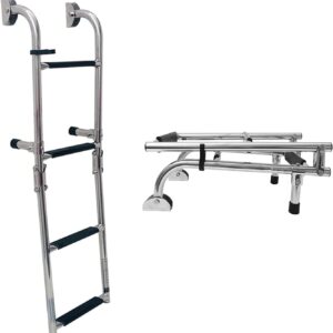 Stainless Steel Folding Boat Ladder, 200kg Capacity