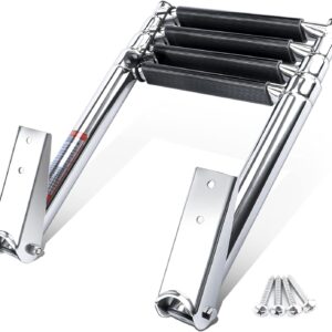 Stainless Steel Telescopic 4-Step Boat Ladder