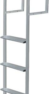 JIF Marine 3-Step Dock Ladder – Aluminum, 750 lb Capacity
