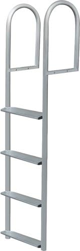 JIF Marine 3-Step Dock Ladder – Aluminum, 750 lb Capacity