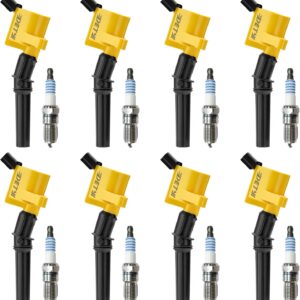 DETYI DG508 Coil Pack & SP479 Plug Set for Ford V8