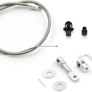 LVOUP Adjustable Stainless Braided Throttle Cable Kit