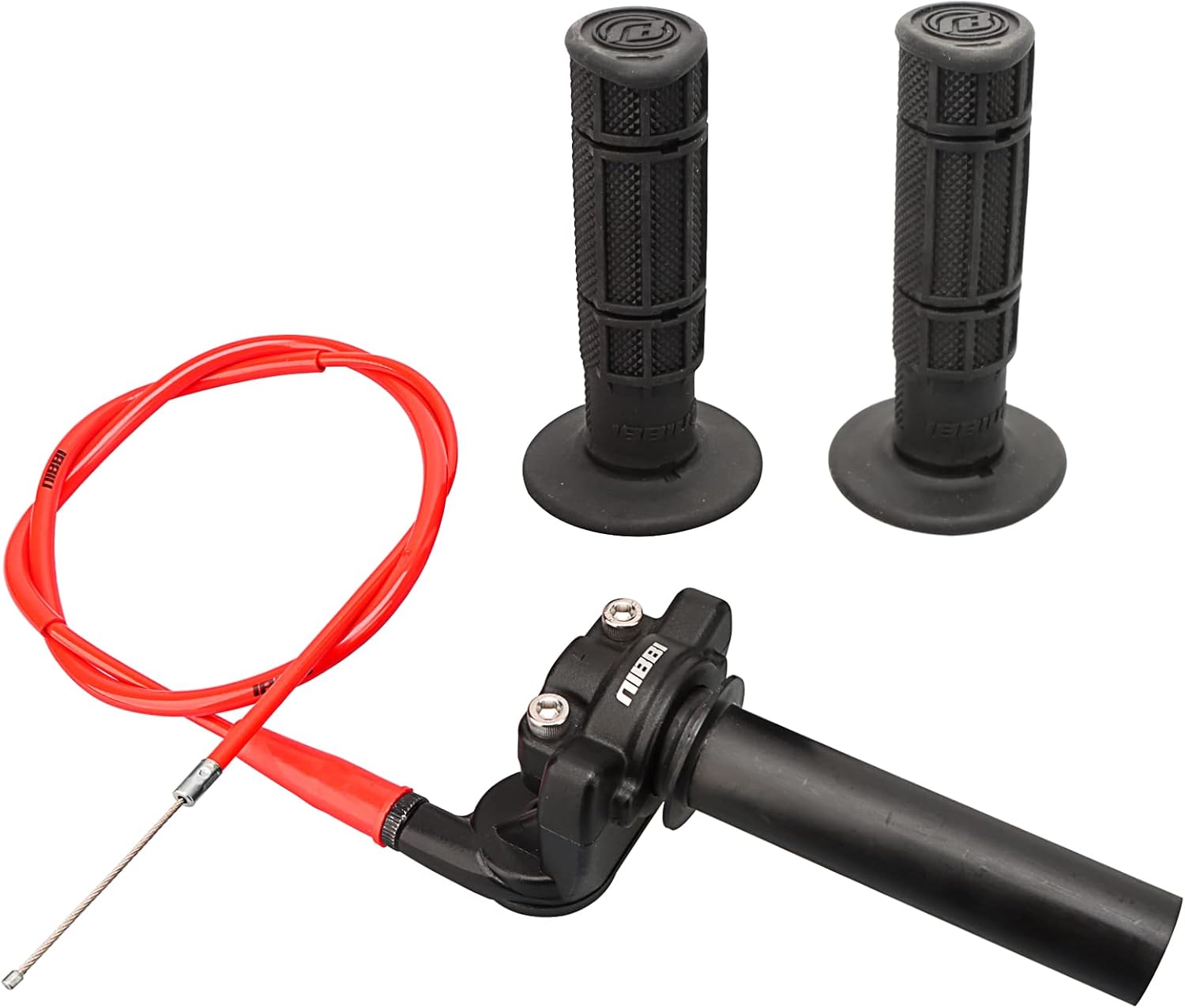 NIBBI Twist Throttle Grip & Cable for 22mm Bars