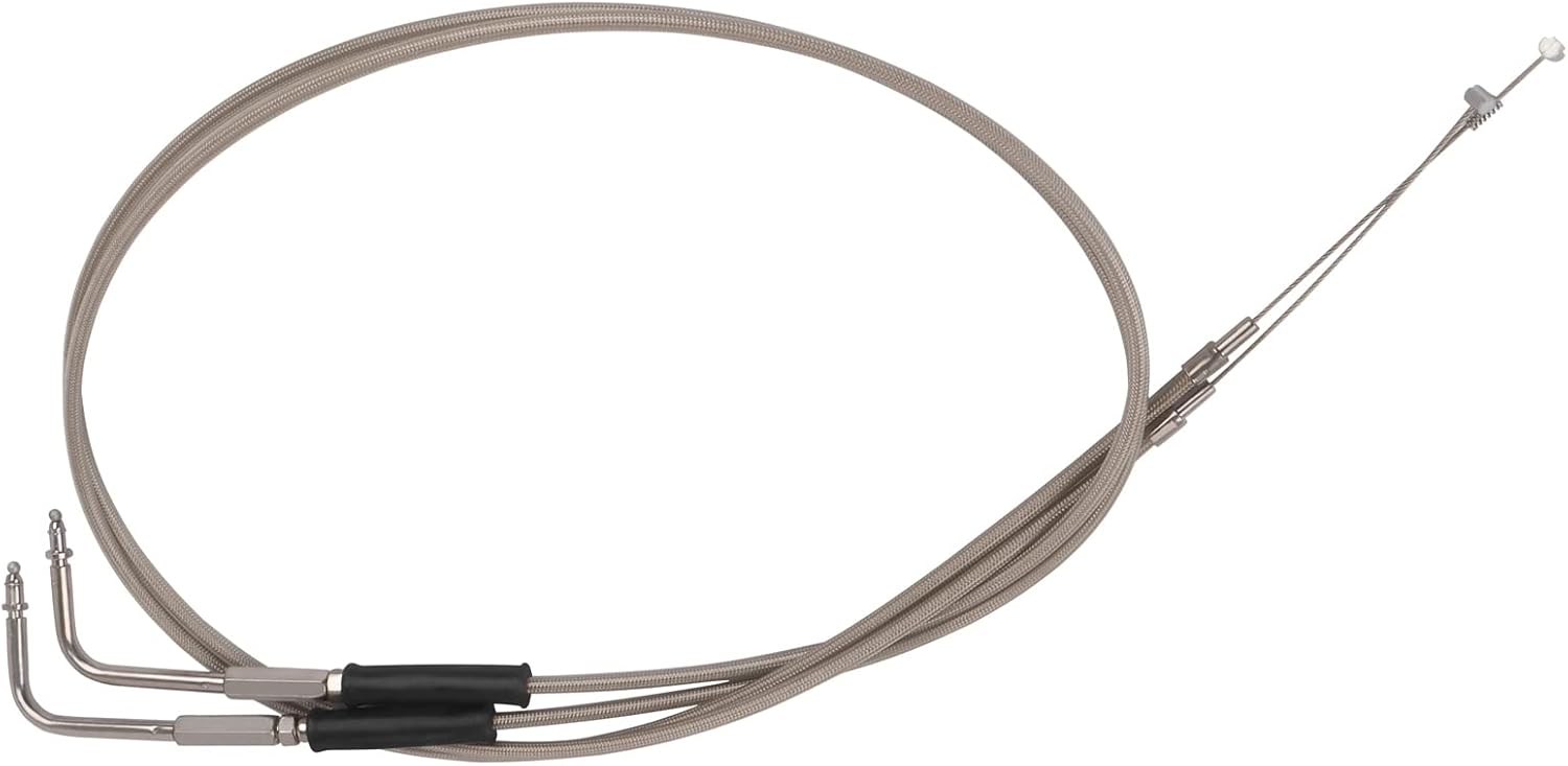 BAIONE 39" Stainless Steel Throttle Cable Kit for Harley Iron XL 883