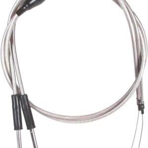 Stainless Braided Throttle Cable Set +6" for Harley FLHTCU/I