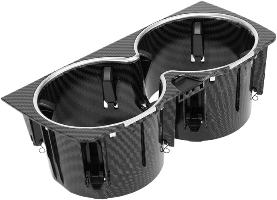 Black Carbon Fiber Cup Holder for Mercedes S Class W222 2018-2020