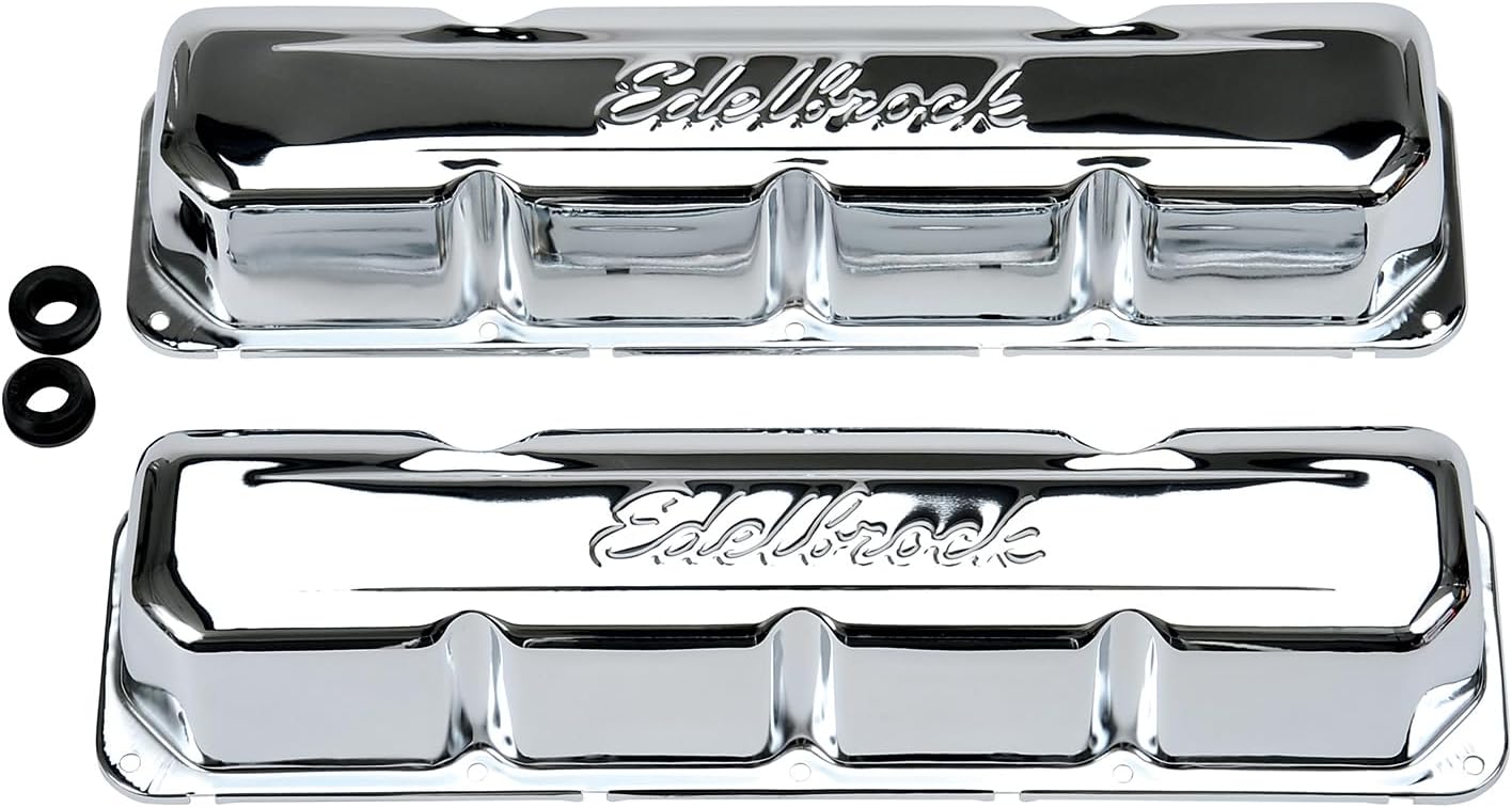 Edelbrock Signature Series Chrome Valve Covers - Set of 2