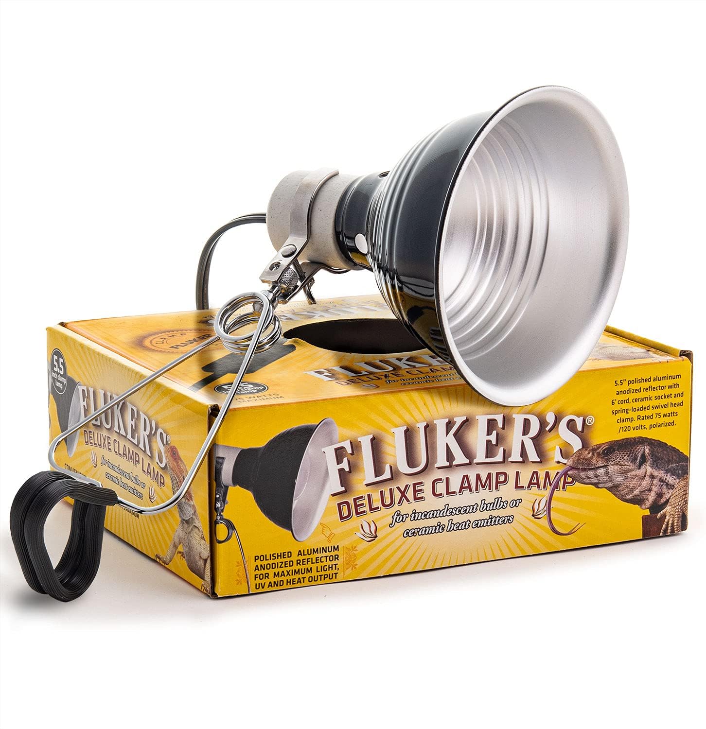 Fluker's Heavy-Duty Repta-Clamp Lamp for Reptile Tanks