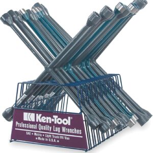Ken-Tool 10-Piece Lug Wrench Set with Storage Rack