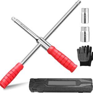 BCJCLTS Lug Wrench Set 1/2-Inch Drive, 4-Socket, Telescopic