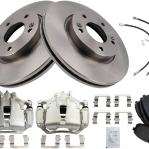 Ceramic Front Brake Pads & Rotors Kit for 2009 Hyundai Elantra