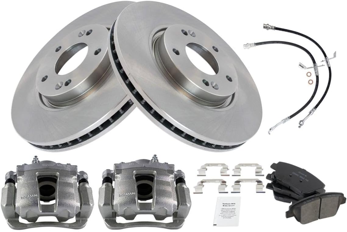 Front Ceramic Brake Pad & Rotor Kit for 2011-2013 Hyundai Sonata