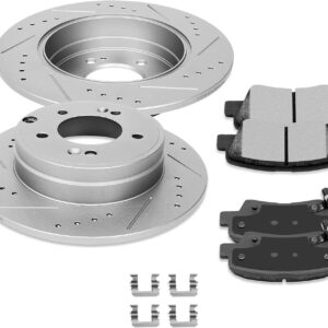 SCITOO Brake Pads & Rotors Kit for Hyundai Azera/Sonata & Kia Optima