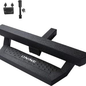 ONINE Black Hitch Step w/ Lock & Guard Fits 2in Receiver