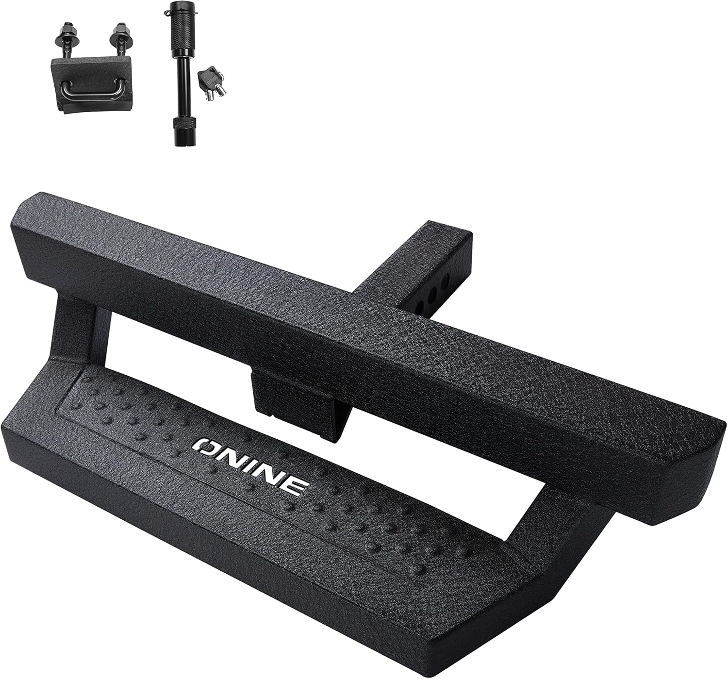 ONINE Black Hitch Step w/ Lock & Guard Fits 2in Receiver