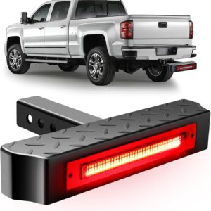VKU Hitch Step w/ LED Light 6 Modes 700 lbs Capacity