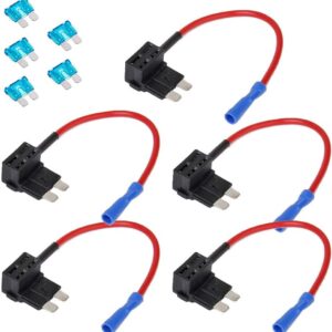 ESUPPORT 5-Pack 12V/24V Fuse Tap Add-A-Circuit