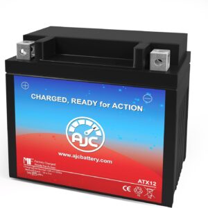 AJC Powersports Battery Replacement for Duralast CTX12-BS FP