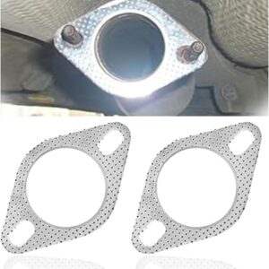 JOYCOURT 2PC Car Exhaust Gasket 2.5" Bolt Flange