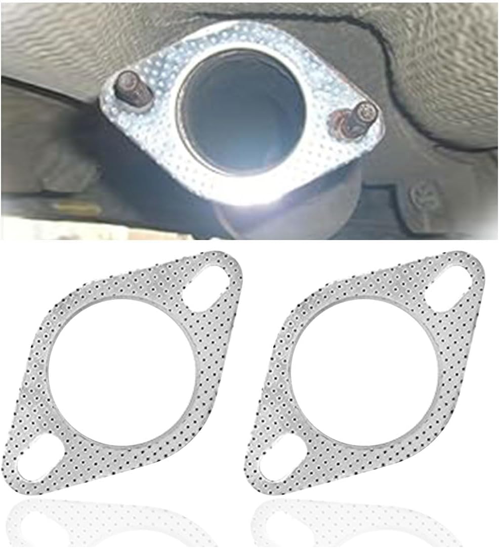 JOYCOURT 2PC Car Exhaust Gasket 2.5" Bolt Flange
