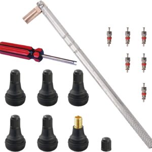 Febrytold Tire Valve Stem Tool Kit - 14 Piece Set